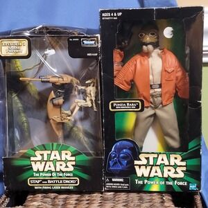 Star Wars‎ Power of the Force STAP and Battle Droid Ponda Baba  Figure vintage